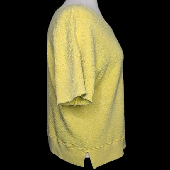 Woman's Mododoc Raw Hem Short Sleeve Sweat Top Small - Picture 4 of 5